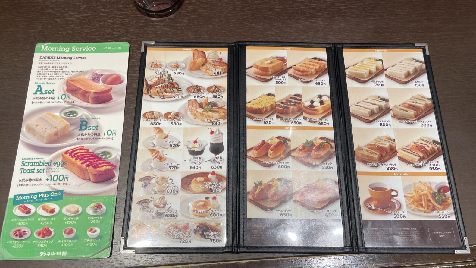 ダフネ珈琲館エスカ店モーニング