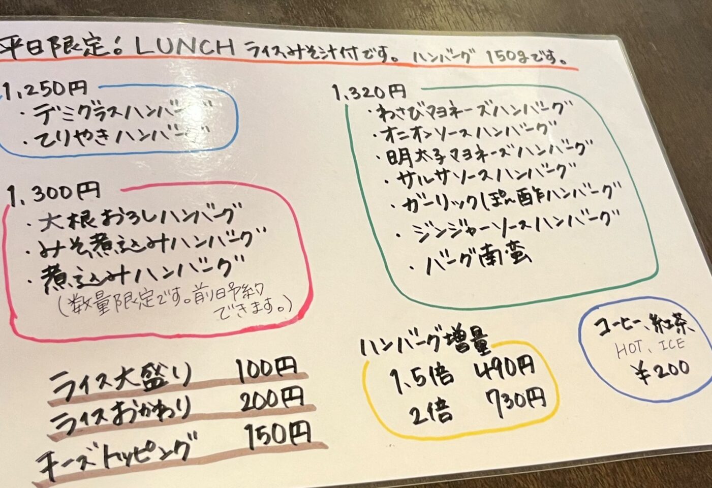 朋のハンバーグランチ