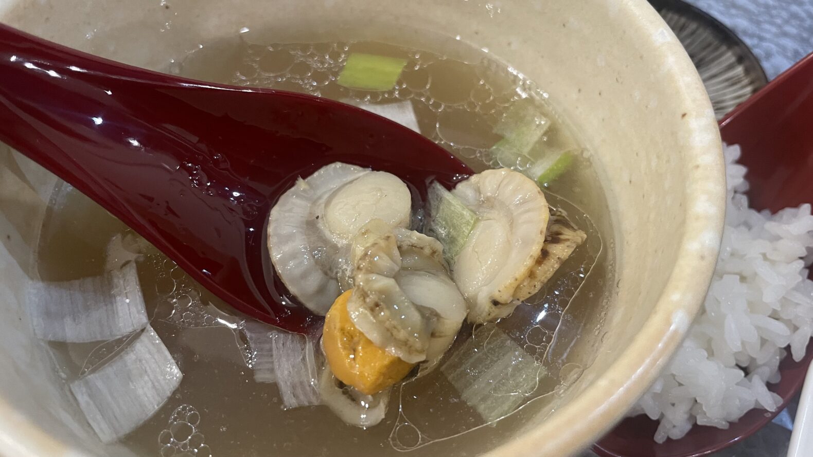 帆立と鯛と麺